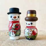 3” Snowman with Cardinal Doll