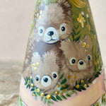 *Personalizable*4” Tree Ornament: Mama Bear with 2 Cubs