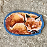 3” Weatherproof Sticker: Fox (Blue)
