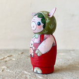 3” Pink Pig Doll