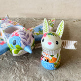 Set of 2: 3” Rabbit Rider with 8” Bird (Fox + Bunny)
