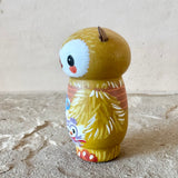 3” Winter Friend: Owl with Cocoa and Chick (Saffron)