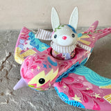 Set of 2: 3” Rabbit Rider with 8” Bird (Unicorn)