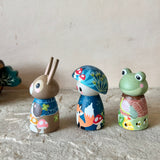 Set of 4: Forest Friends with Log Truck (Mushroom, Bunny, Frog)