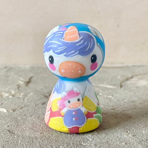 2” Unicorn with Baby (Blue)