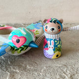 Set of 2: 3” Bear Rider with 8” Bird (Dove)