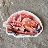 3” Weatherproof Sticker: Fawn (Ivory)