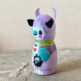 3”  Winter Friend: Purple Yeti with Penguin Chick