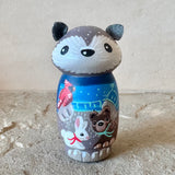 3” Winter Friend: Wolf with Cub, Bunny, and Cardinal
