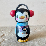 3” Winter Friend: Penguin with Cocoa and Chick (Purple)