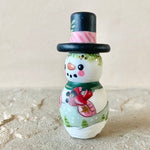 3” Snowman with Cardinal