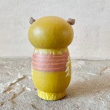 3” Winter Friend: Owl with Cocoa and Chick (Saffron)