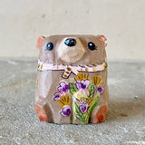 1.25” Hazelnut Bear with Bonnet (Pink)