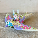 Set of 2: 3” Rabbit Rider with 8” Bird (Dove)