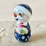 2.75” Santa with Reindeer: Blue