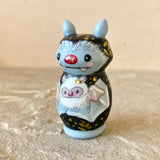 2” Bat with Baby: Blue