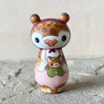 2” Leopard with Baby (Pink/Burgundy)