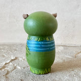 3” Winter Friend: Owl with Cocoa and Chick (Green)