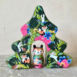 Set of 2: 2.5” Fox with 5.5” Fir Tree