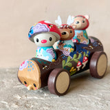 Set of 4: Forest Friends with Log Truck (Mushroom, Bear, Bunny) (Copy)