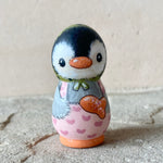 2” Penguin with Goldfish (Pink)