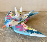 Set of 2: 3” Bunny Rider with 8” Bird (Sky)
