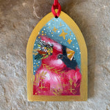 5.5” Hand-painted Ornament: Cardinal #1