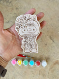 *Imperfect* DIY 4” Engraved Mushroom with Paint Set