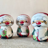 3.5” *PERSONALIZABLE* Santa (Wreath and Toy Bag)