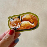 2” Weatherproof Sticker: Fox (Olive)