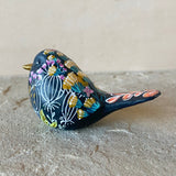 3.25” Black Wildflower Songbird (Resin)