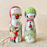 4.25” Santa with Rudolph and Friends