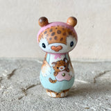 2” Leopard with Baby (Blue/Violet)