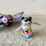 Set of 2: 3” Bee Rider with 8” Bird (Raven)