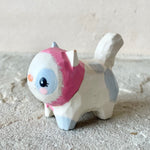 1.25” Cat with Pink Bonnet (Gray Spot)