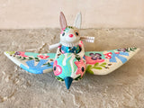 Set of 2: 3” Rabbit Rider with 8” Bird (Dove)