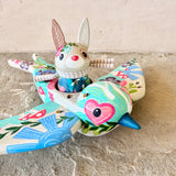 Set of 2: 3” Rabbit Rider with 8” Bird (Dove)