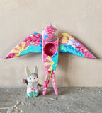Set of 2: 3” Rabbit Rider with 8” Bird (Unicorn)