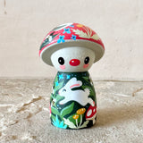 Set of 2: 3” Mushroom Rider with 8”Bird