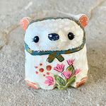 1.25” White Bear with Bonnet (Blue)