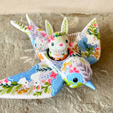 Set of 2: 3” Rabbit Rider with 8” Bird (Fox + Bunny)