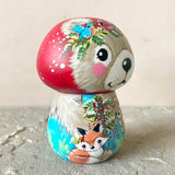 3.5” Bear with Cub, Fox and Birds