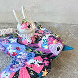 Set of 2: 3” Rabbit Rider with 8” Bird (Raven)