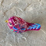 3.25” Cranberry Wildflower Songbird (Resin)