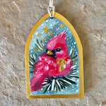 5.5” Hand-painted Ornament: Cardinal #2