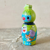 3”  Winter Friend: Lime Yeti with Tiger Cub