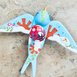 Set of 2: 3” Mushroom Rider with 8”Bird