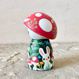 Set of 2: 3” Mushroom Rider with 8”Bird