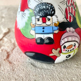 3.5” Santa with Nutcracker and Snowman