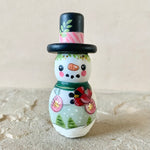 3” Snowman with Cardinal